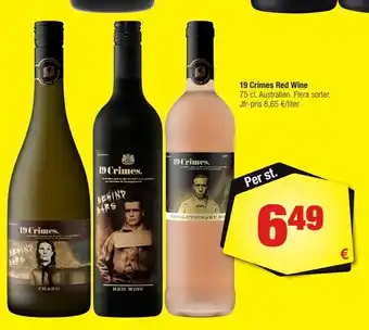Calle 19 crimes red wine erbjuda