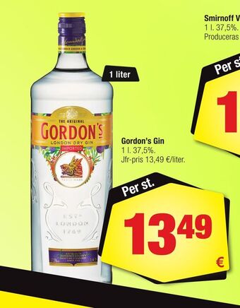 Calle Gordon's gin erbjuda