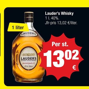 Calle Lauder's whisky erbjuda