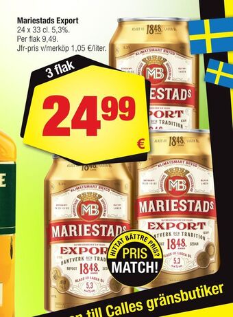 Calle Mariestads export erbjuda