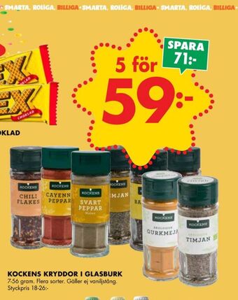 ÖoB Kockens kryddor erbjuda