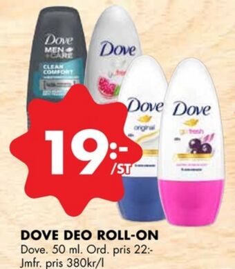 ÖoB Dove deodorant erbjuda