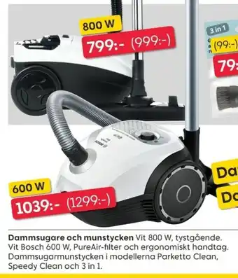 Dammsugare och munstycken 600w