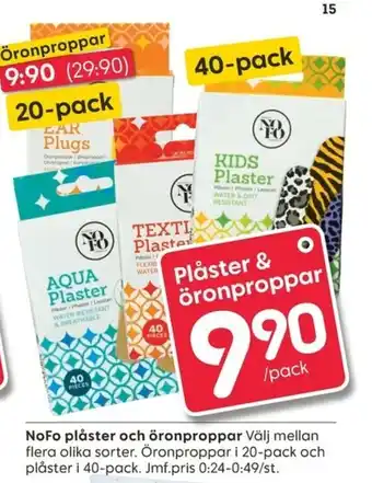 Nofo Plåster och öronproppar