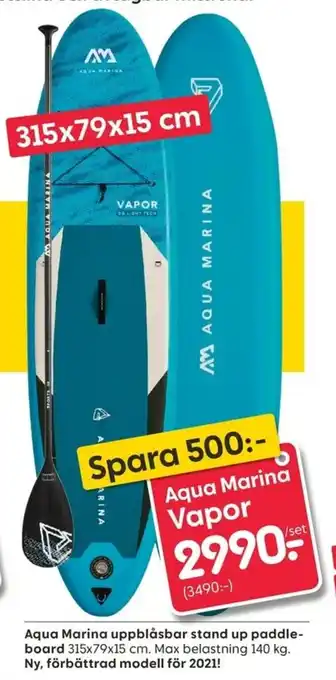Aqua Marina uppblåsbar stand up paddle board 140kg