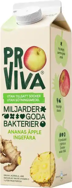 Fruktdryck ananas, äpple, ingefära utan tillsatt socker och sötningsmedel