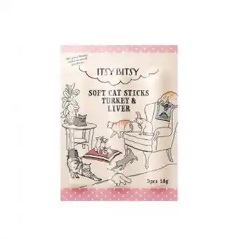 Itsybitsy cat sticks kalkon & lever 3 x 6 g