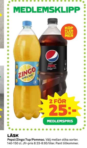 Coop Daglivs Läsk erbjuda