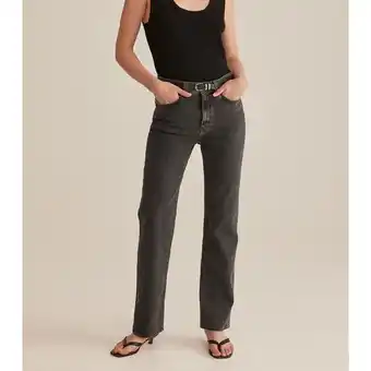 The straight denim jeans