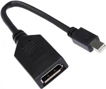 Webhallen Iiglo av adapter minidp till dp minidisplayport male till displayport female, 5cm, pvc, sort erbjuda