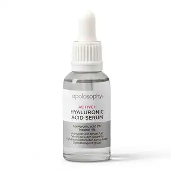 Apotek Hjärtat Apolosophy active+ hyaluronic acid serum 30 ml erbjuda