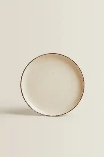 ZARA Porcelain dessert plate with antique finish rim erbjuda
