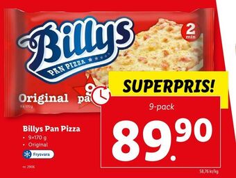Lidl Billys pan pizza erbjuda