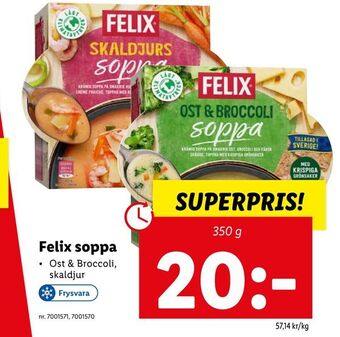 Lidl Felix soppa erbjuda