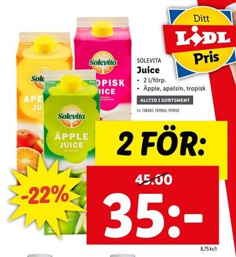 Lidl Juice erbjuda