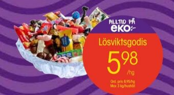 EKO Lösviktsgodis erbjuda