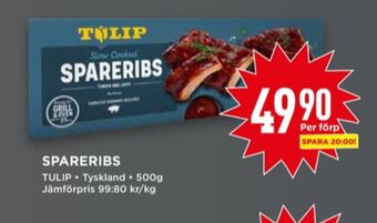 Willys Tulip spareribs erbjuda