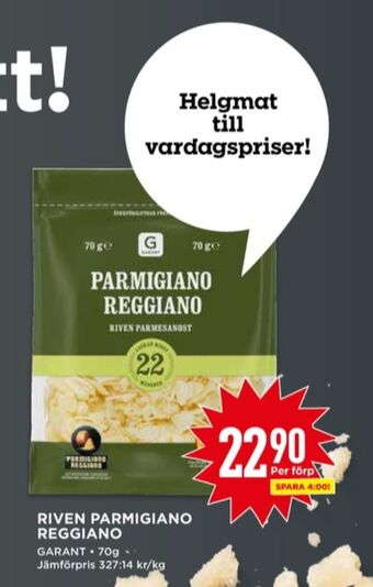 Willys Garant parmigiano reggiano erbjuda