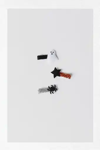 Three-pack of shiny hair clips