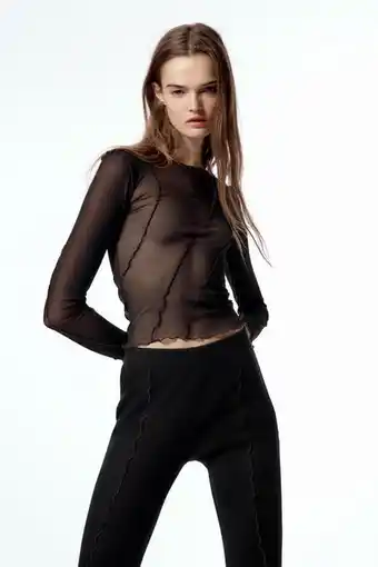 ZARA Tulle top with seam detail erbjuda