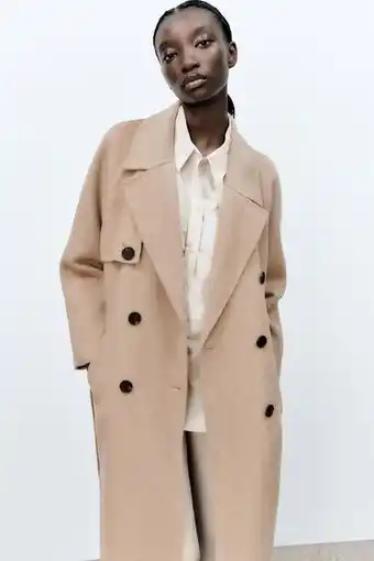 ZARA Wool blend belted coat erbjuda