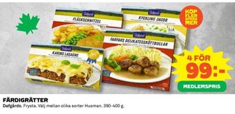 Coop Dafgårds färdigrätter erbjuda