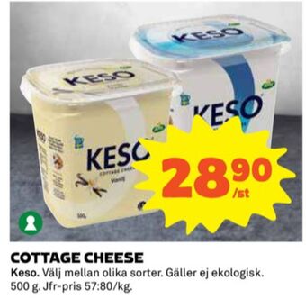 Coop Keso cottage cheese erbjuda