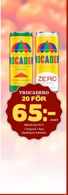 Matdax Trocadero läskedryck erbjuda