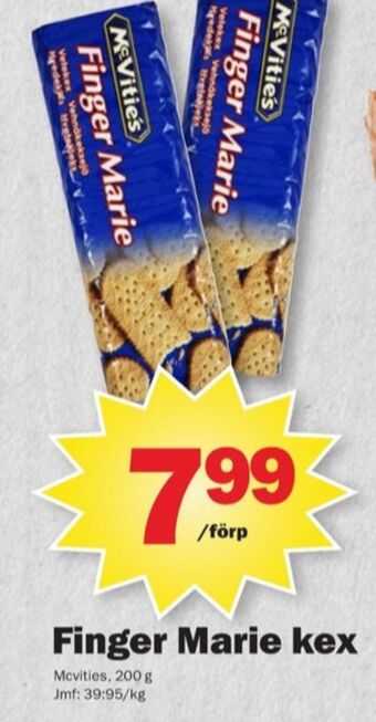 Pekås Mcvities finger marie kex erbjuda