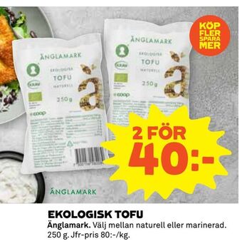 Coop Extra Ekologisk tofu erbjuda
