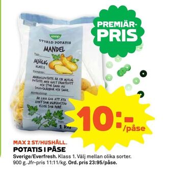 Coop Forum Potatis i påse erbjuda