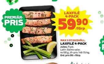 Coop Forum Laxfilé 4-pack erbjuda