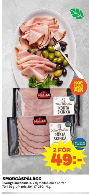 Coop Konsum Smörgåspålägg erbjuda