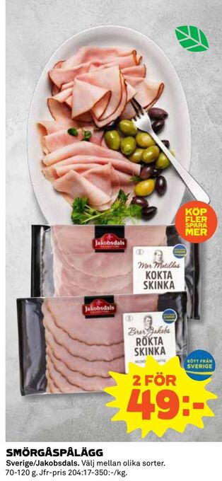 Coop Daglivs Smörgåspålägg erbjuda