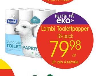 EKO Lambi toalettpapper erbjuda
