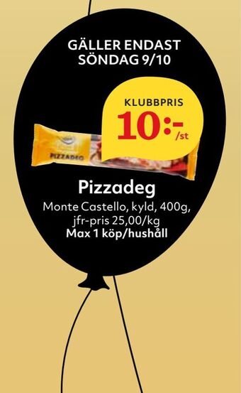 Hemköp Pizzadeg erbjuda