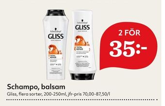 Hemköp Schampo, balsam erbjuda