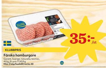 Hemköp Färska hamburgare erbjuda