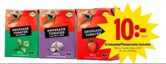 Matöppet Krossade/passerade tomater erbjuda