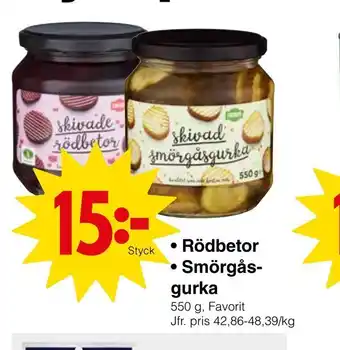 Matöppet Rödbetor • smörgås- gurka erbjuda