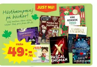 Coop Forum Höstkampanj på böcker! erbjuda