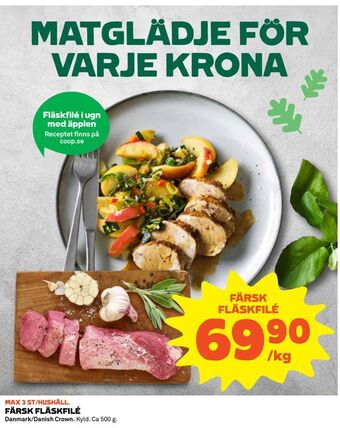 Coop Konsum Färsk fläskfilé erbjuda