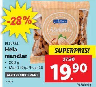 Lidl Belbake Hela mandlar erbjuda