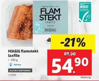 Hätälä  flamstekt laxfile