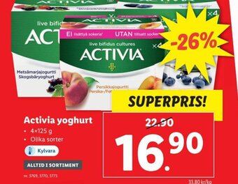 Lidl Activia yoghurt erbjuda