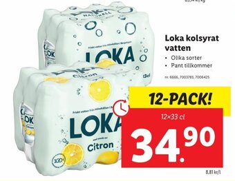 Lidl Loka kolsyrat vatten erbjuda