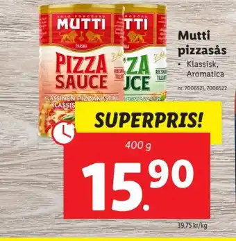 Lidl Mutti pizzasås erbjuda