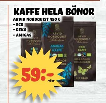 Nelins Kaffe hela bönor erbjuda