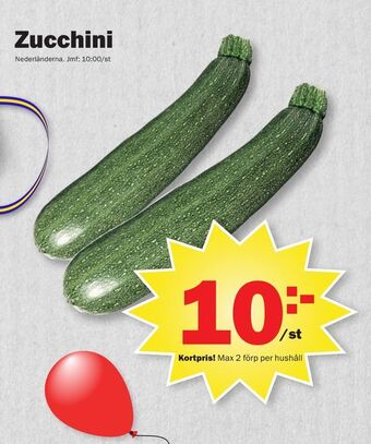 Pekås Zucchini erbjuda