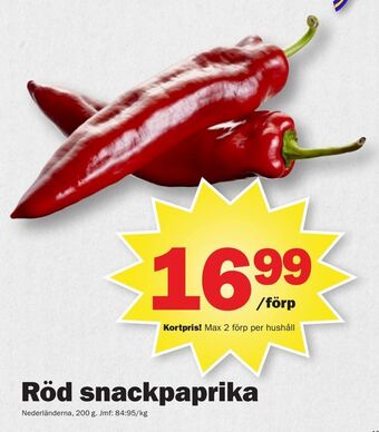 Pekås Röd snackpaprika erbjuda